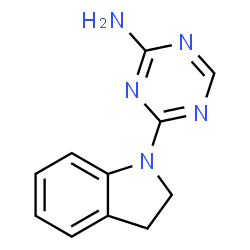 ChemSpider 2D Image | 4-(Indolin-1-yl)-1,3,5-triazin-2-amine | C11H11N5
