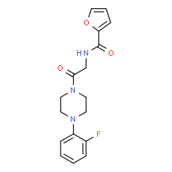 ChemSpider 2D Image | N-{2-[4-(2-Fluorophenyl)-1-piperazinyl]-2-oxoethyl}-2-furamide | C17H18FN3O3