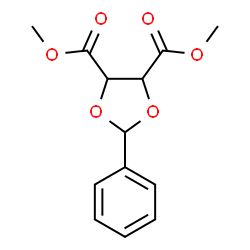 ChemSpider 2D Image | Dimethyl 2-phenyl-1,3-dioxolane-4,5-dicarboxylate | C13H14O6