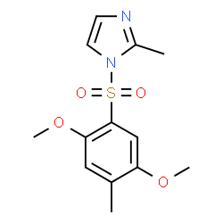 ChemSpider 2D Image | 1-(2,5-Dimethoxy-4-methyl-benzenesulfonyl)-2-methyl-1H-imidazole | C13H16N2O4S