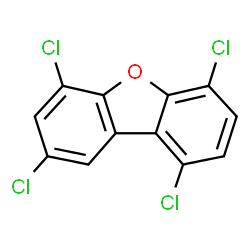 ChemSpider 2D Image | 1,4,6,8-TETRACHLORODIBENZOFURAN | C12H4Cl4O