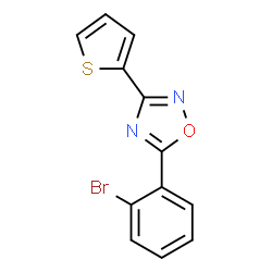 ChemSpider 2D Image | 5-(2-Bromophenyl)-3-(2-thienyl)-1,2,4-oxadiazole | C12H7BrN2OS