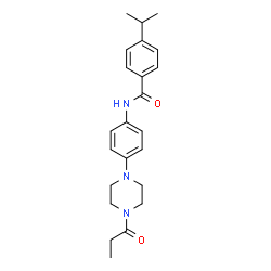 ChemSpider 2D Image | 4-Isopropyl-N-[4-(4-propionyl-1-piperazinyl)phenyl]benzamide | C23H29N3O2