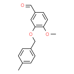 ChemSpider 2D Image | 4-Methoxy-3-(4-methyl-benzyloxy)-benzaldehyde | C16H16O3