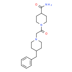 ChemSpider 2D Image | 1-[(4-Benzyl-1-piperidinyl)acetyl]-4-piperidinecarboxamide | C20H29N3O2