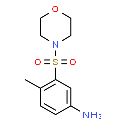 ChemSpider 2D Image | 4-Methyl-3-(4-morpholinosulfonyl)aniline | C11H16N2O3S