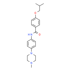 ChemSpider 2D Image | 4-Isobutoxy-N-[4-(4-methyl-1-piperazinyl)phenyl]benzamide | C22H29N3O2