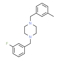 ChemSpider 2D Image | 1-(3-Fluorobenzyl)-4-(3-methylbenzyl)piperazine | C19H23FN2
