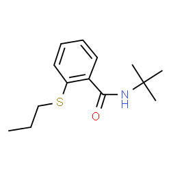 ChemSpider 2D Image | N-(2-Methyl-2-propanyl)-2-(propylsulfanyl)benzamide | C14H21NOS