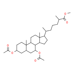ChemSpider 2D Image | Methyl 3,7-diacetoxycholestan-26-oate | C32H52O6
