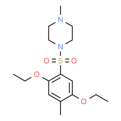 ChemSpider 2D Image | 1-[(2,5-Diethoxy-4-methylphenyl)sulfonyl]-4-methylpiperazine | C16H26N2O4S