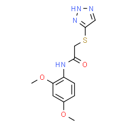 ChemSpider 2D Image | acetamide, N-(2,4-dimethoxyphenyl)-2-(1H-1,2,3-triazol-5-ylthio)- | C12H14N4O3S