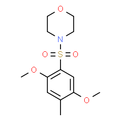 ChemSpider 2D Image | 4-[(2,5-Dimethoxy-4-methylphenyl)sulfonyl]morpholine | C13H19NO5S