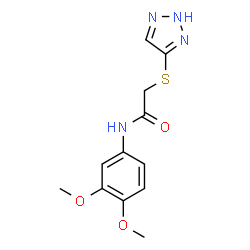 ChemSpider 2D Image | acetamide, N-(3,4-dimethoxyphenyl)-2-(1H-1,2,3-triazol-5-ylthio)- | C12H14N4O3S