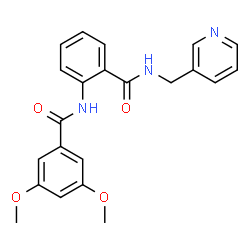 ChemSpider 2D Image | 3,5-Dimethoxy-N-{2-[(3-pyridinylmethyl)carbamoyl]phenyl}benzamide | C22H21N3O4