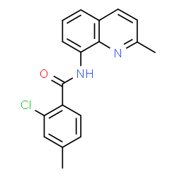 ChemSpider 2D Image | 2-Chloro-4-methyl-N-(2-methyl-8-quinolinyl)benzamide | C18H15ClN2O