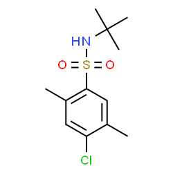 ChemSpider 2D Image | N-tert-butyl-4-chloro-2,5-dimethylbenzenesulfonamide | C12H18ClNO2S