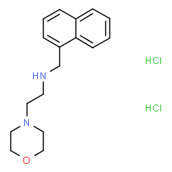 ChemSpider 2D Image | 2-(4-Morpholinyl)-N-(1-naphthylmethyl)ethanamine dihydrochloride | C17H24Cl2N2O