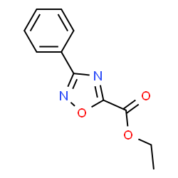 ChemSpider 2D Image | ethyl 3-phenyl-1,2,4-oxadiazole-5-carboxylate | C11H10N2O3