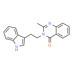 ChemSpider 2D Image | 3-(2-(1H-Indol-3-yl)ethyl)-2-methylquinazolin-4(3H)-one | C19H17N3O