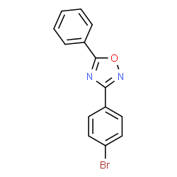ChemSpider 2D Image | 3-(4-Bromophenyl)-5-phenyl-1,2,4-oxadiazole | C14H9BrN2O