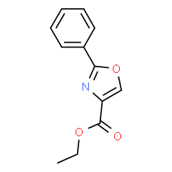 ChemSpider 2D Image | Ethyl 2-phenyl-4-oxazolecarboxylate | C12H11NO3