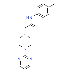 ChemSpider 2D Image | N-(4-Methylphenyl)-2-[4-(2-pyrimidinyl)-1-piperazinyl]acetamide | C17H21N5O