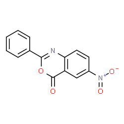 ChemSpider 2D Image | 6-Nitro-2-phenyl-4H-3,1-benzoxazin-4-one | C14H8N2O4