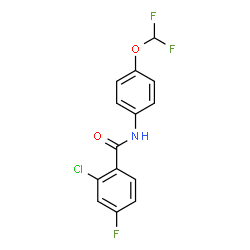 ChemSpider 2D Image | 2-Chloro-N-[4-(difluoromethoxy)phenyl]-4-fluorobenzamide | C14H9ClF3NO2