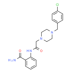 ChemSpider 2D Image | 2-({[4-(4-Chlorobenzyl)-1-piperazinyl]acetyl}amino)benzamide | C20H23ClN4O2