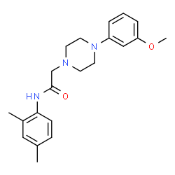 ChemSpider 2D Image | N-(2,4-Dimethylphenyl)-2-[4-(3-methoxyphenyl)-1-piperazinyl]acetamide | C21H27N3O2