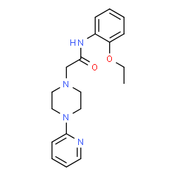 ChemSpider 2D Image | N-(2-Ethoxyphenyl)-2-[4-(2-pyridinyl)-1-piperazinyl]acetamide | C19H24N4O2