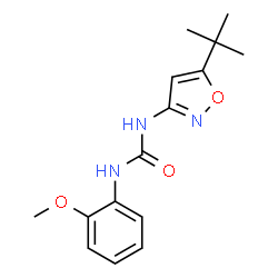 ChemSpider 2D Image | 1-(5-(tert-Butyl)isoxazol-3-yl)-3-(2-methoxyphenyl)urea | C15H19N3O3