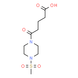 ChemSpider 2D Image | 5-[4-(Methylsulfonyl)-1-piperazinyl]-5-oxopentanoic acid | C10H18N2O5S