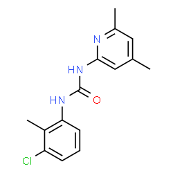 ChemSpider 2D Image | 1-(3-Chloro-2-methylphenyl)-3-(4,6-dimethyl-2-pyridinyl)urea | C15H16ClN3O
