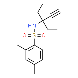 ChemSpider 2D Image | N-(3-Ethyl-1-pentyn-3-yl)-2,4-dimethylbenzenesulfonamide | C15H21NO2S