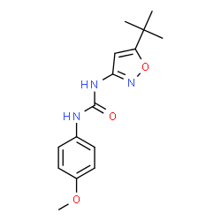 ChemSpider 2D Image | 1-(5-(tert-Butyl)isoxazol-3-yl)-3-(4-methoxyphenyl)urea | C15H19N3O3