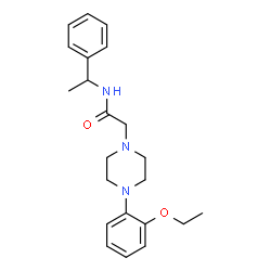 ChemSpider 2D Image | 2-[4-(2-Ethoxyphenyl)-1-piperazinyl]-N-(1-phenylethyl)acetamide | C22H29N3O2