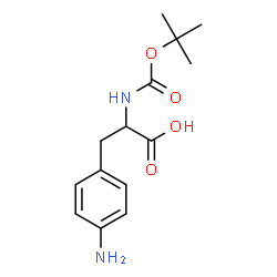 ChemSpider 2D Image | 4-Amino-N-{[(2-methyl-2-propanyl)oxy]carbonyl}phenylalanine | C14H20N2O4