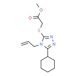 ChemSpider 2D Image | Methyl [(4-allyl-5-cyclohexyl-4H-1,2,4-triazol-3-yl)sulfanyl]acetate | C14H21N3O2S