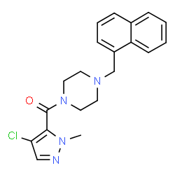 ChemSpider 2D Image | (4-Chloro-1-methyl-1H-pyrazol-5-yl)[4-(1-naphthylmethyl)-1-piperazinyl]methanone | C20H21ClN4O