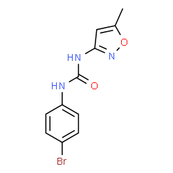 ChemSpider 2D Image | 1-(4-Bromophenyl)-3-(5-methyl-1,2-oxazol-3-yl)urea | C11H10BrN3O2
