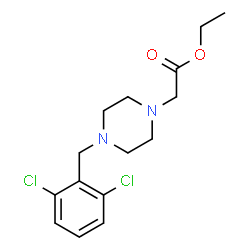 ChemSpider 2D Image | Ethyl [4-(2,6-dichlorobenzyl)-1-piperazinyl]acetate | C15H20Cl2N2O2