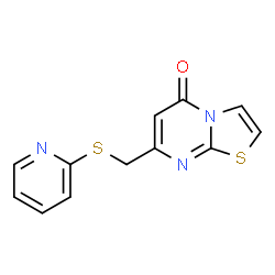 ChemSpider 2D Image | 7-[(2-Pyridinylsulfanyl)methyl]-5H-[1,3]thiazolo[3,2-a]pyrimidin-5-one | C12H9N3OS2