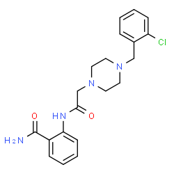 ChemSpider 2D Image | 2-({[4-(2-Chlorobenzyl)-1-piperazinyl]acetyl}amino)benzamide | C20H23ClN4O2