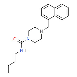 ChemSpider 2D Image | N-Butyl-4-(1-naphthylmethyl)-1-piperazinecarboxamide | C20H27N3O