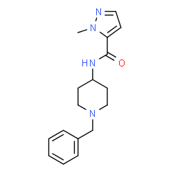 ChemSpider 2D Image | N-(1-Benzyl-4-piperidinyl)-1-methyl-1H-pyrazole-5-carboxamide | C17H22N4O