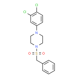 ChemSpider 2D Image | 1-(Benzylsulfonyl)-4-(3,4-dichlorophenyl)piperazine | C17H18Cl2N2O2S