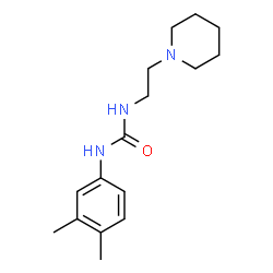 ChemSpider 2D Image | 1-(3,4-Dimethylphenyl)-3-[2-(1-piperidinyl)ethyl]urea | C16H25N3O