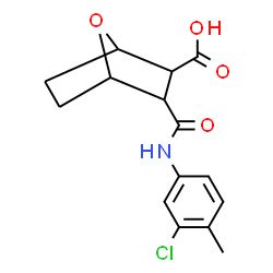 ChemSpider 2D Image | 3-[(3-Chloro-4-methylphenyl)carbamoyl]-7-oxabicyclo[2.2.1]heptane-2-carboxylic acid | C15H16ClNO4